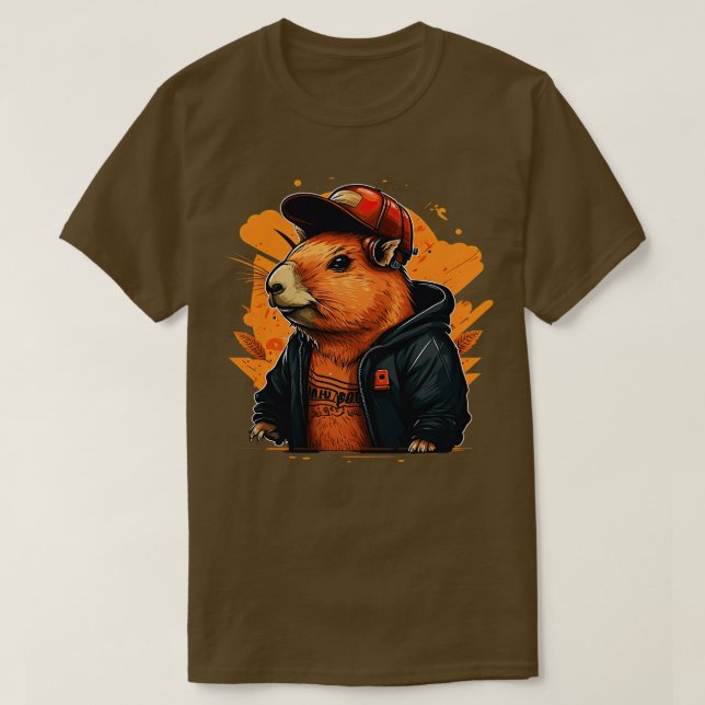Capybara Rapper 1 T-Shirt (Design Front)
