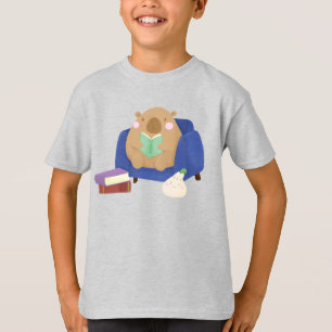 Capybara Reading T-Shirt