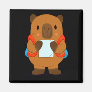 Capybara Ready To School Magnet