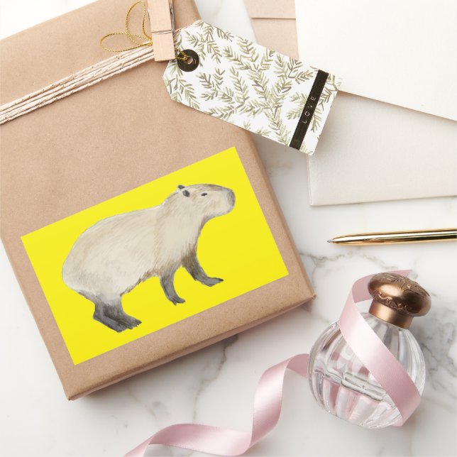 Capybara Rectangular Sticker (Gifting)