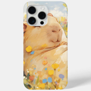Capybara Resting in Peaceful Pastures iPhone 15 Pro Max Case