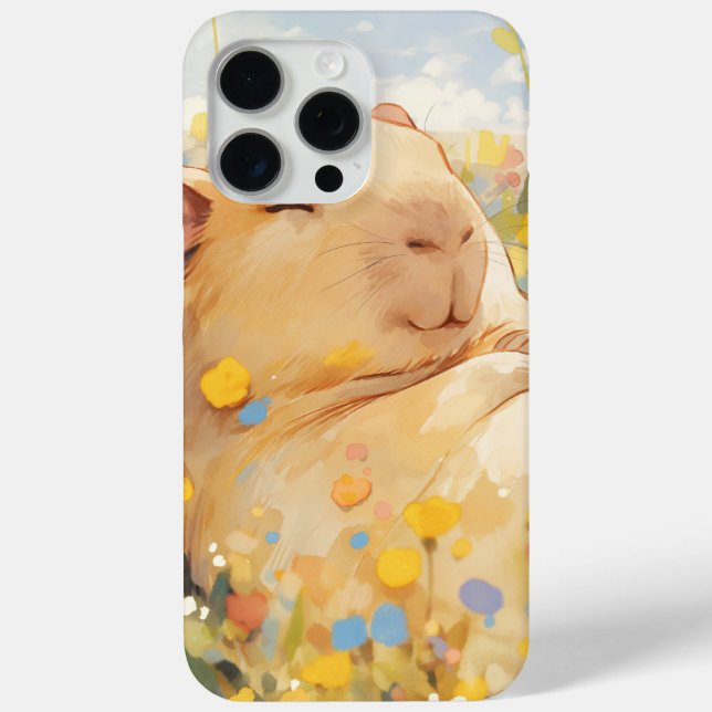 Capybara Resting in Peaceful Pastures Case-Mate iPhone Case (Back)