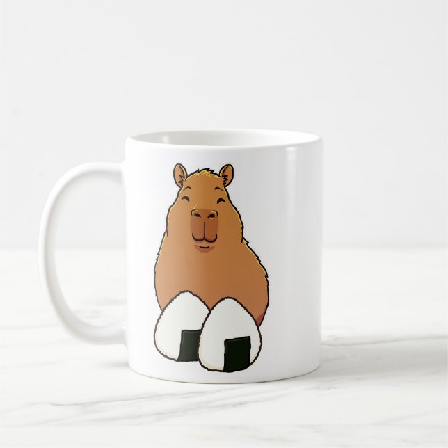 Capybara Rice Balls  Coffee Mug (Left)