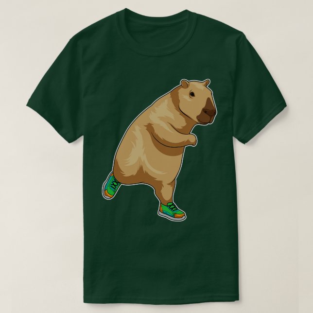 Capybara Runner Running Sports T-Shirt (Design Front)