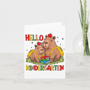 Capybara School Start Hello Kindergarten Back To S Card