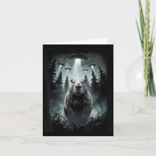Capybara Selfie With Alien Ufo Funny Capybara Gift Card