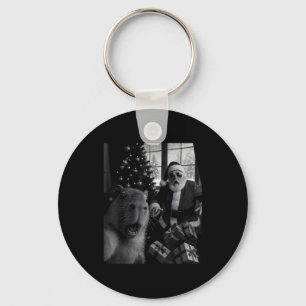 Capybara Selfie With Santa Funny Capybara For Men Key Ring