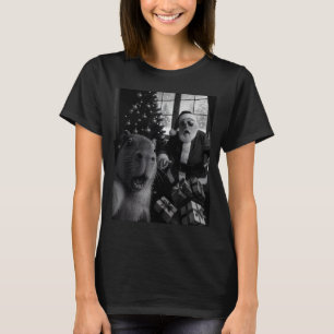 Capybara Selfie With Santa Funny Capybara For Men T-Shirt