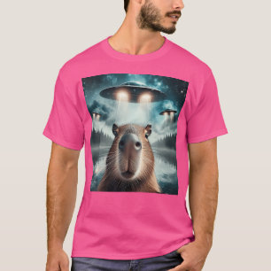 Capybara Selfie With Ufos T-Shirt