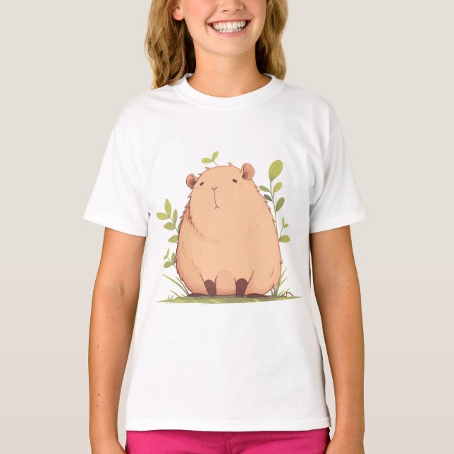 Capybara Serene Simplicity T-Shirt (Front)