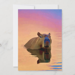 Capybara Simplicity Relaxation Day Holiday Card