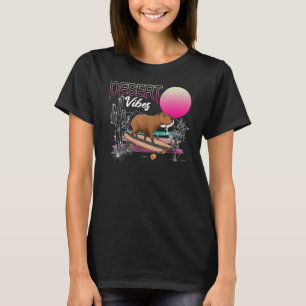 Capybara Skateboarding Vintage Desert Vibes Mounta T-Shirt