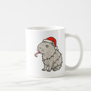 Capybara Smoking Christmas Ugly Cigarette Gen Z  Coffee Mug