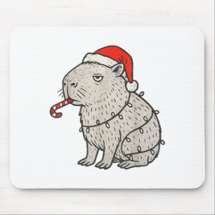 Capybara Smoking Christmas Ugly Cigarette Gen Z  Mouse Pad