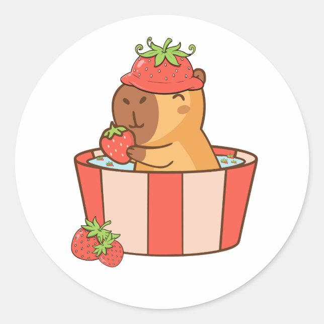 Capybara Stickers | Cute Animal Stickers for Kids  (Front)