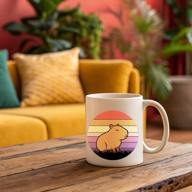 Capybara Sunset Mug | Relaxing & Aesthetic Animal  (Creator Uploaded)