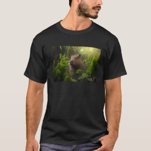 Capybara surrounded by plants T-Shirt