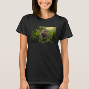 Capybara surrounded by plants T-Shirt