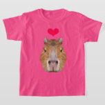 Capybara T-Shirt<br><div class="desc">Low-poly,  bold capybara face.
Ever seen a capybara? They are so cute!
You may choose any shirt colour and style for this image to be printed on,  and even add text to it.</div>