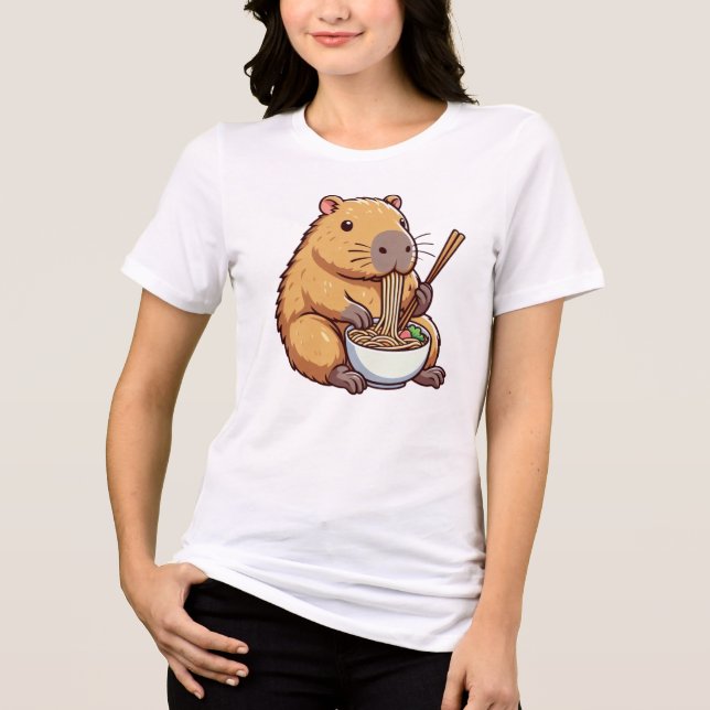 Capybara T-Shirt  Tri-Blend Shirt (Front)