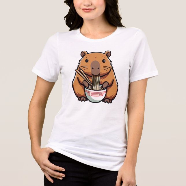 Capybara T-Shirt  Tri-Blend Shirt (Front)