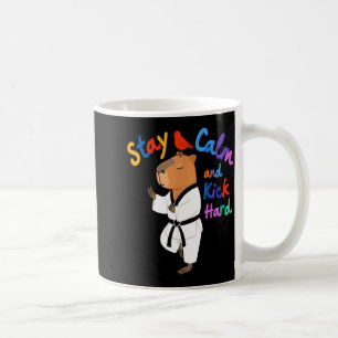 Capybara Taekwondo Stay Calm Funny Coffee Mug
