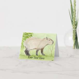 Capybara Thank You Card