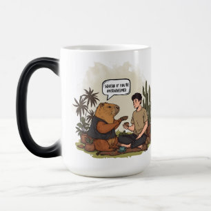 Capybara Therapy Time Squeak If You're Overwhelmed Magic Mug