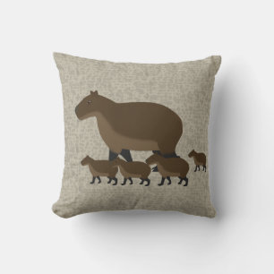 Capybara Throw Pillow