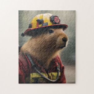 "Capybara to the Rescue: Firefighter Extraordinair Jigsaw Puzzle