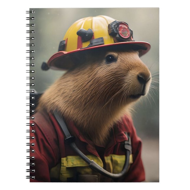 "Capybara to the Rescue: Firefighter Extraordinair Notebook (Front)
