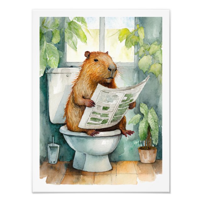 Capybara Toilet Photo Print (Front)