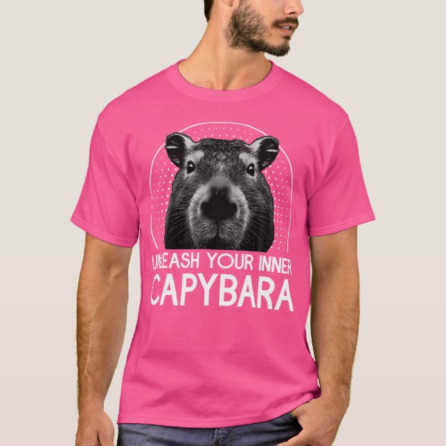 Capybara Unleash Your Inner Capybara T-Shirt (Front)
