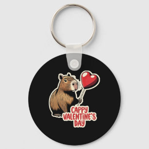 Capybara Valentine Key Ring