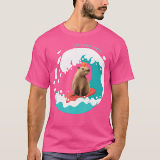 Capybara Vibes Beach Waves Capybara Wildlife Anima T-Shirt