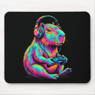 Capybara Video Games Gamer Funny Gaming Graphic Ki Mouse Pad