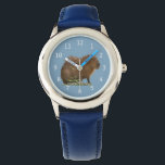 Capybara Watch<br><div class="desc">Photograph of a cute capybara. Customise by adding text or by changing the background colour to suit yourself.</div>