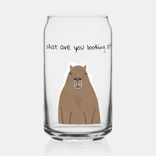 Capybara what are you looking at Drinkware Set Can Glass