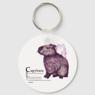 capybara - wine key ring