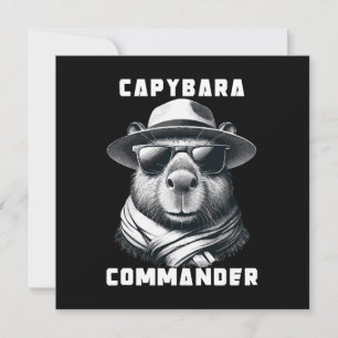 Capybara With Sunglasses Capy Commander Invitation