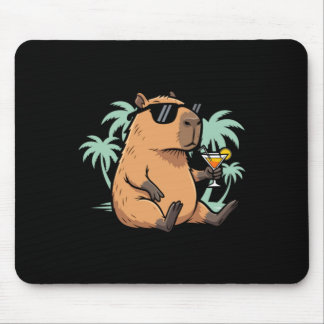 Capybara With Tail - Chill Vibe Mouse Pad