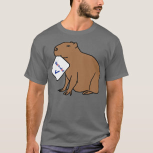 Capybara with Vaccinated Sign T-Shirt