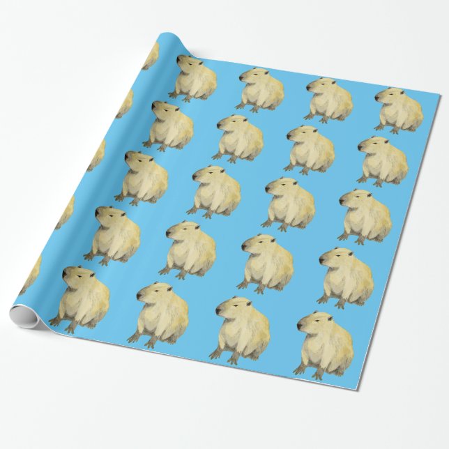 Capybara Wrapping Paper (Unrolled)