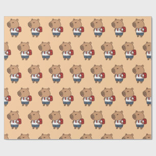 Capybara Wrapping Paper   Fun and Whimsical Gift 