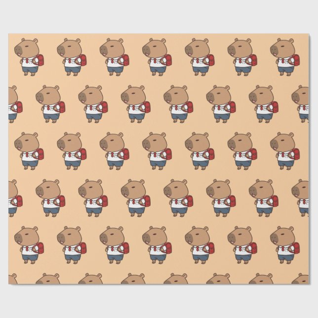 Capybara Wrapping Paper | Fun and Whimsical Gift  (Flat)