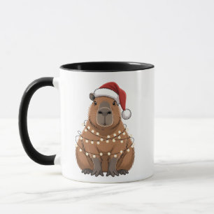 Capybara Xmas Matching Funny Santa Mug