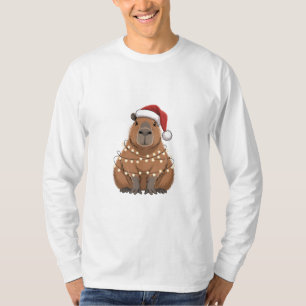 Capybara Xmas Matching Funny Santa T-Shirt