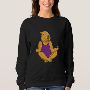 Capybara Yoga poses Meditation Workout exercises g Sweatshirt