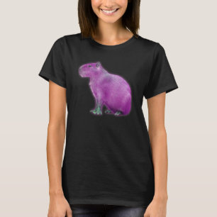 Capybaras Cute Space Capybara Martian Pink T-Shirt