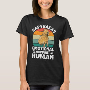 Capybaras emotional support human   Capibara Capy T-Shirt
